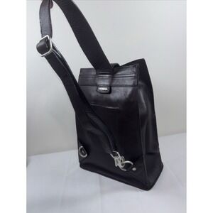 Hidesign Dark Brown Smooth Leather Bucket Crossbody Sling Bag RARE Versatile Y2K